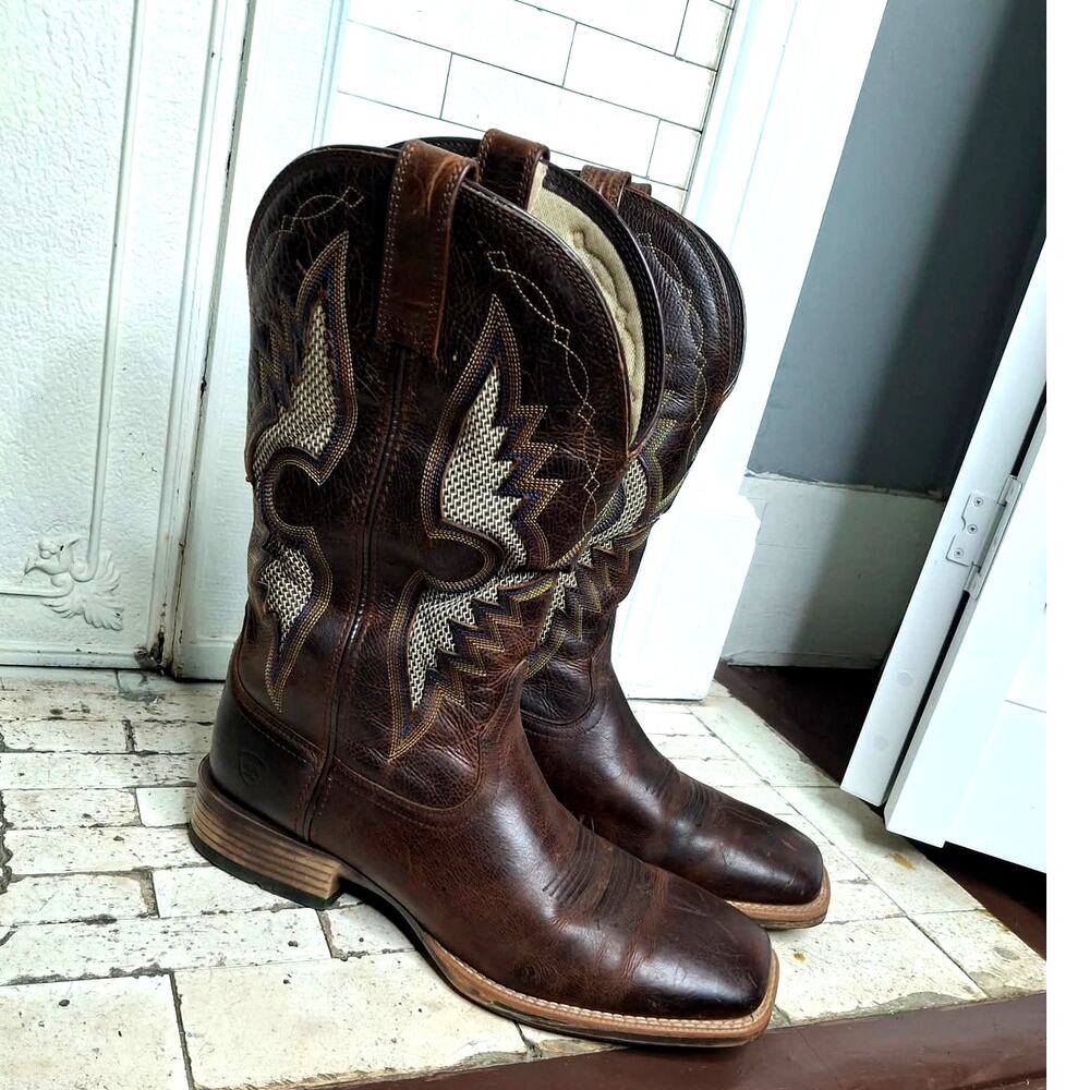 Ariat Solado VentTEK Western Cowboy Boots DarkWhiskey 11.5 Rodeo County Heritage